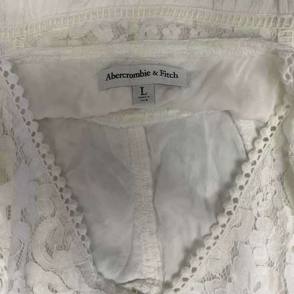Abercrombie and Fitch white sleeveless dress with lace detail - Picture 4 of 6